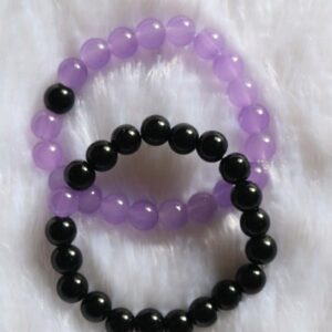 Plain Purple And Black Bracelet